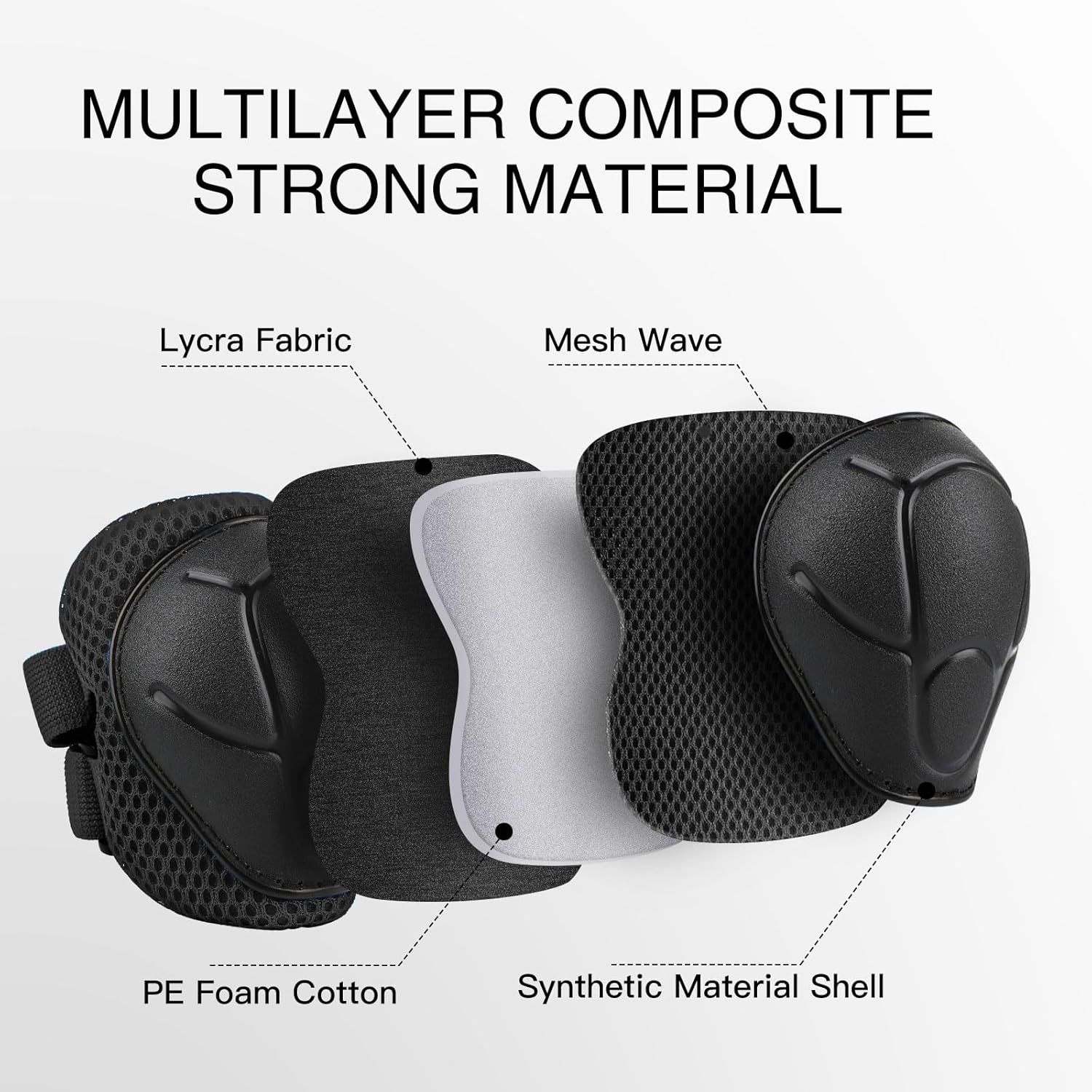 6-teiliges Kinderschutzausrüst – Mountain Biking Elbow Pads Bewertung und Preis